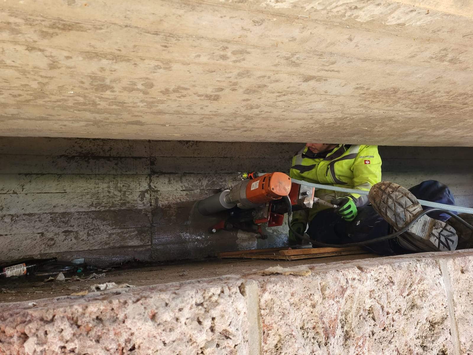 Kernbohrung Widerlager